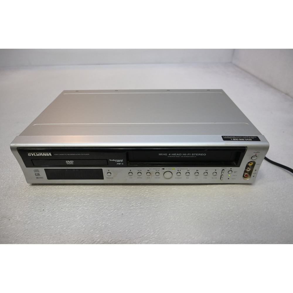 Sylvania DVC850C DVD VCR Combo Player Silver 4-Head Hi-Fi Stereo Excellent